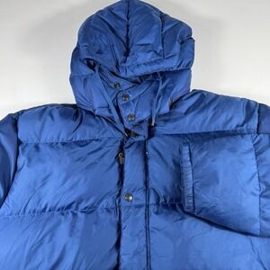 Polo Ralph Lauren Jacket Men's 2XL Down Puffer Parka Hooded Blue VTG